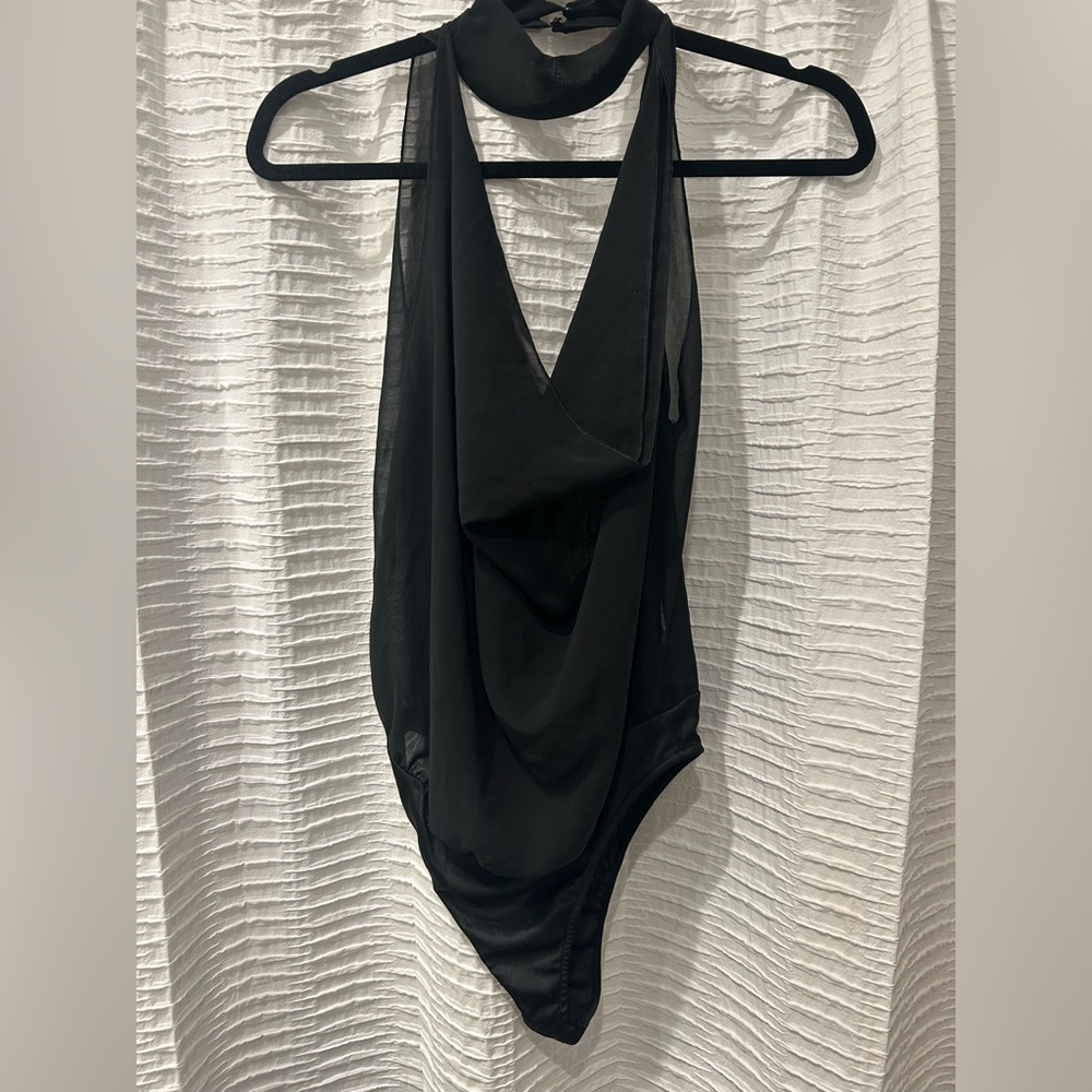 NWT Zara Flowy Halter Bodysuit
